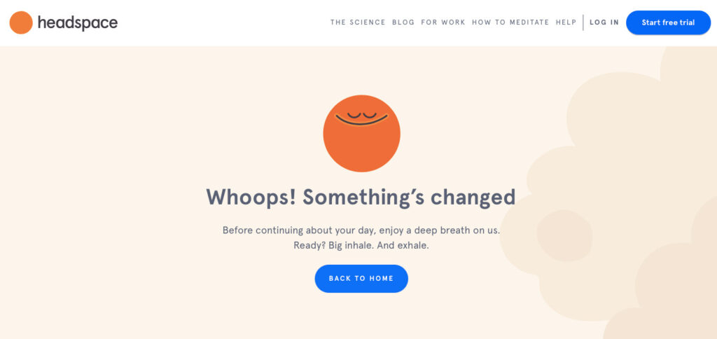 Headspace 404